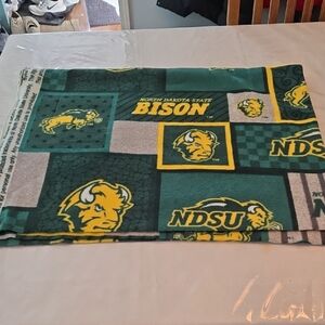 NDSU Bison Green and Yellow Fabric Approx 60x48in